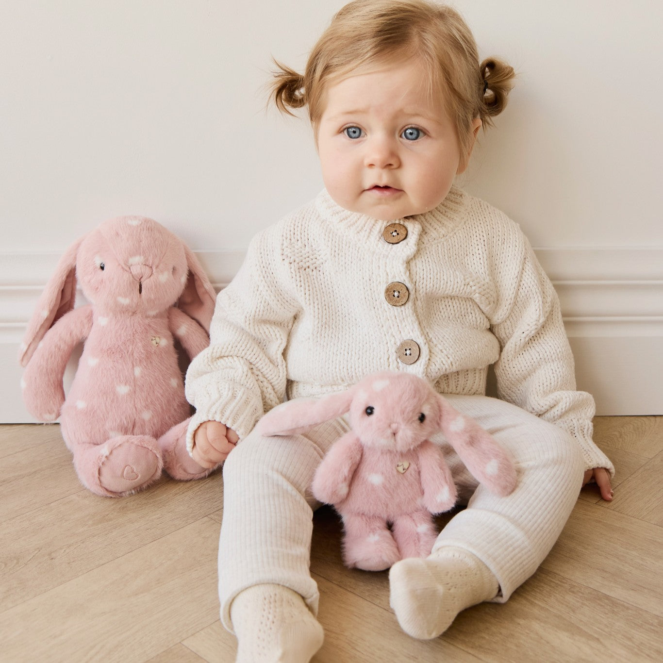 Personalised Baby Gift Hamper | Little Love Pink Bunny, Blanket & Teether Toy