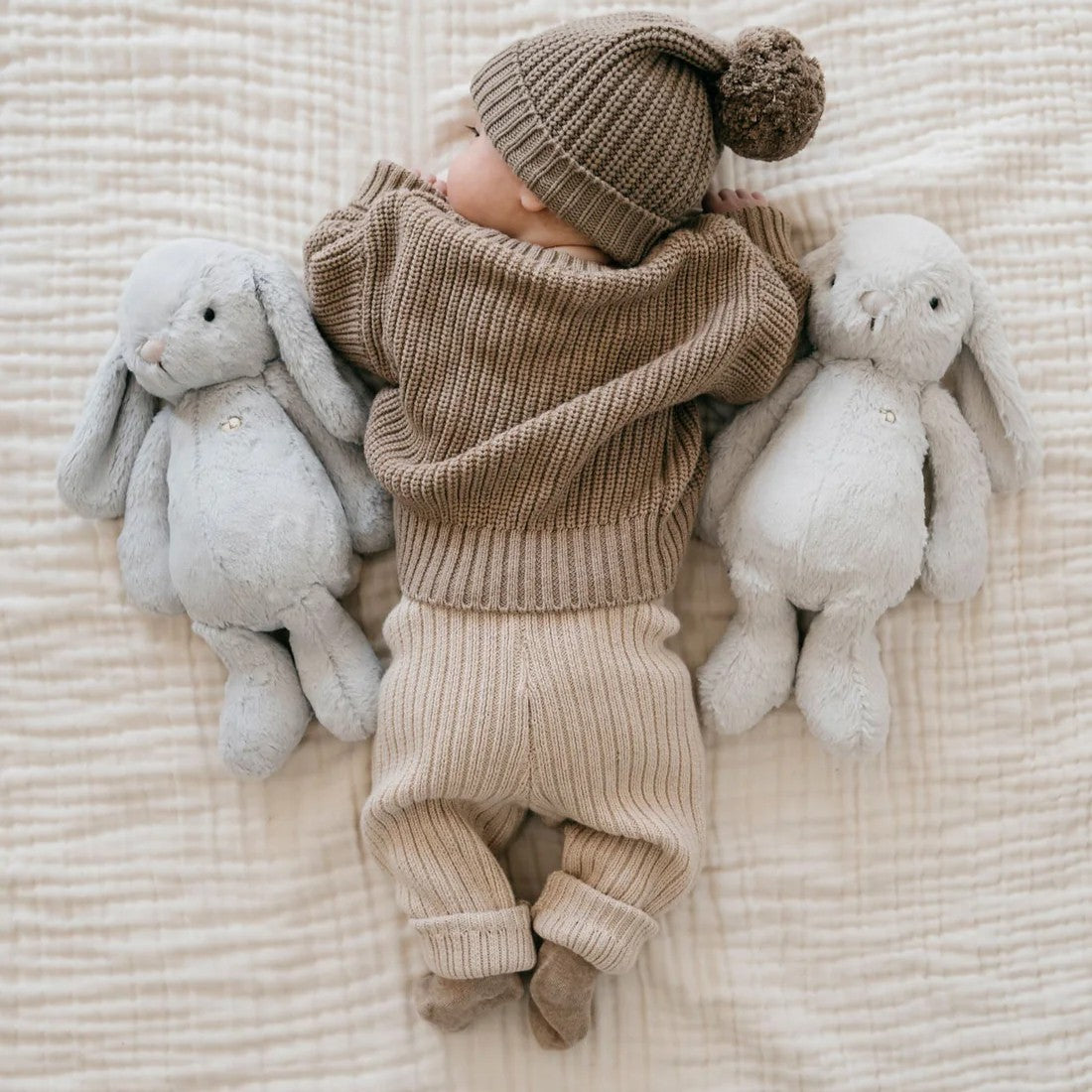 Personalised Droplet Bunny, Baby Blue Blanket & Teether Toy Baby Gift Set