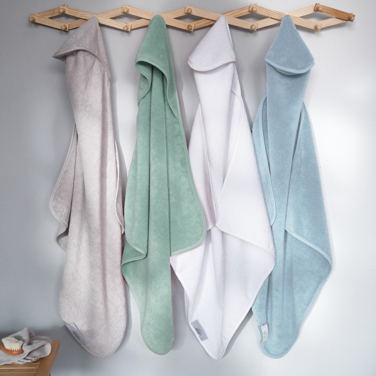 Baby Age Sage Personalised Hooded Baby Towel