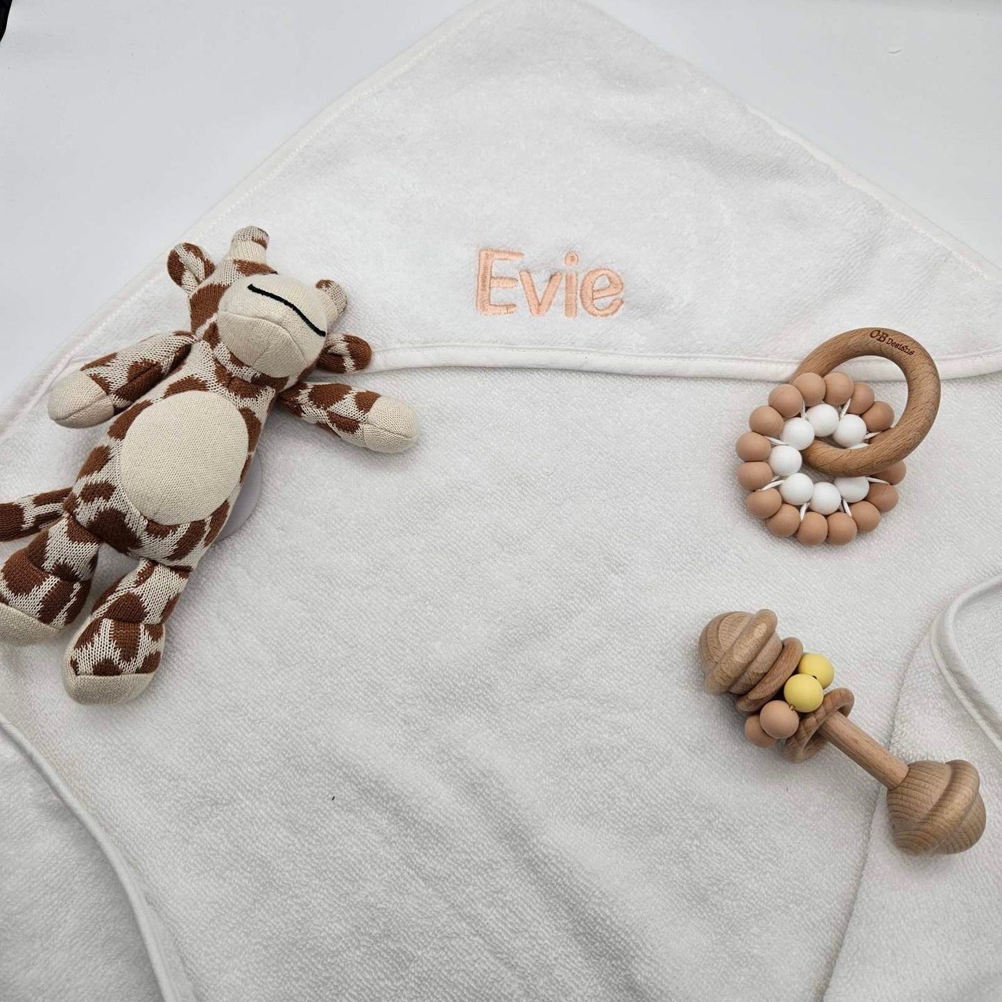 Baby Age White Personalised Hooded Baby Towel