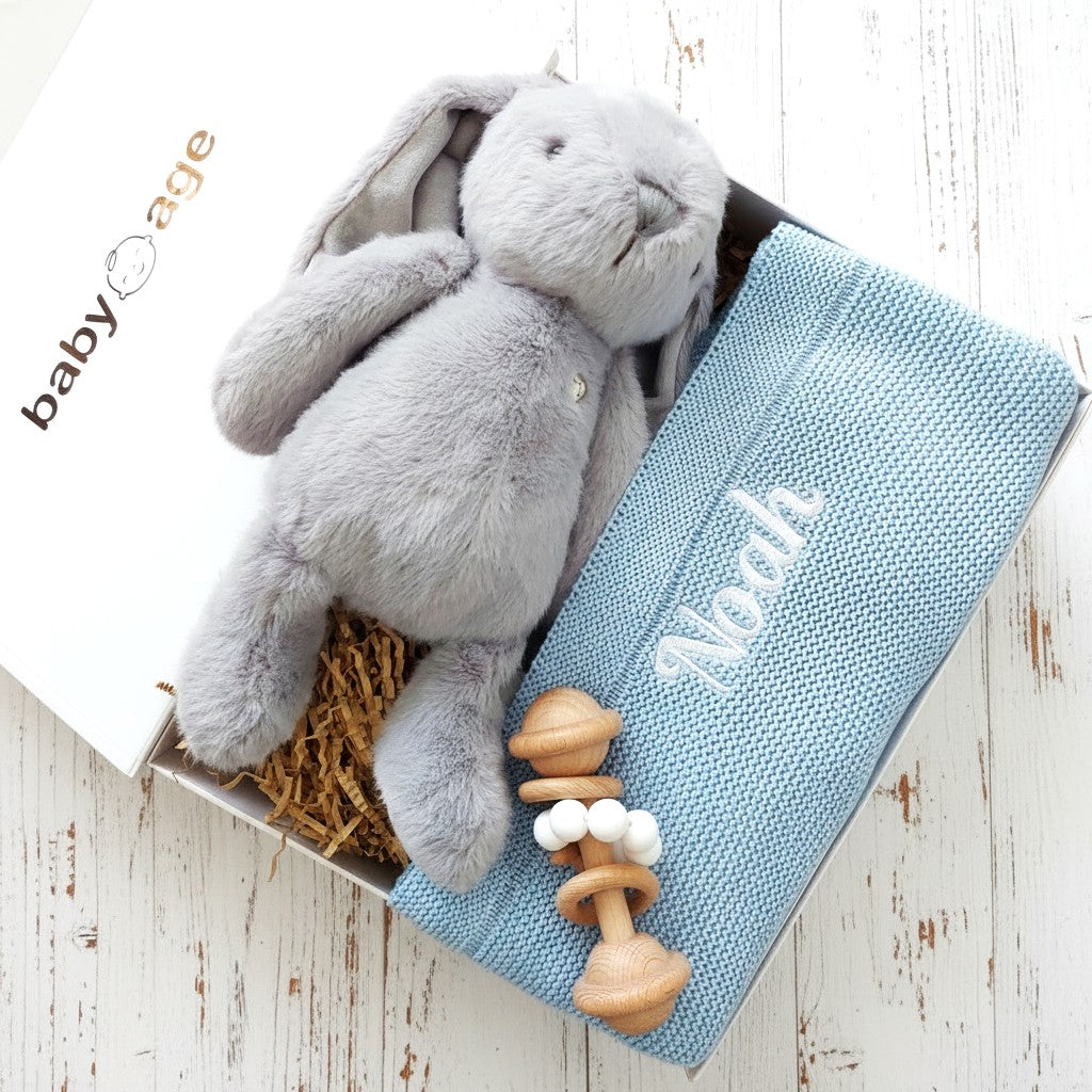 Luxury Personalised Baby Age Gift Hamper In Ocean BabyAge