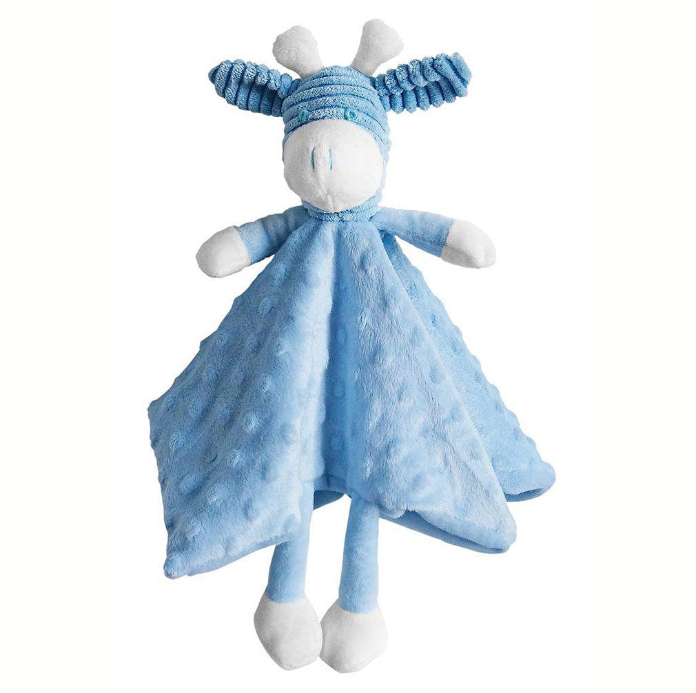 Blue Giraffe Comforter and Baby Blanket Personalised Gift Set BabyAge