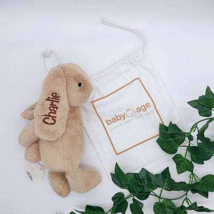 Personalised Jamie Kay Snuggle Bunny in Caramel