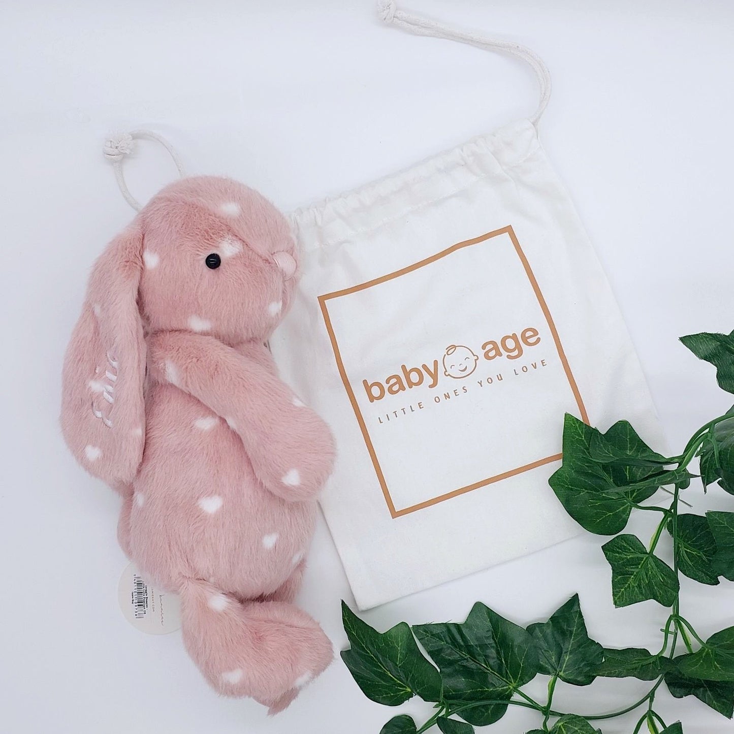 Personalised Jamie Kay Snuggle Bunny in Little Love Pink