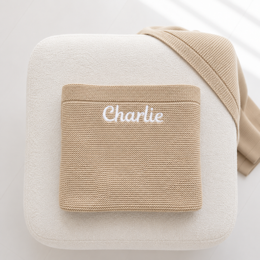 Personalised Baby Blanket – Latte