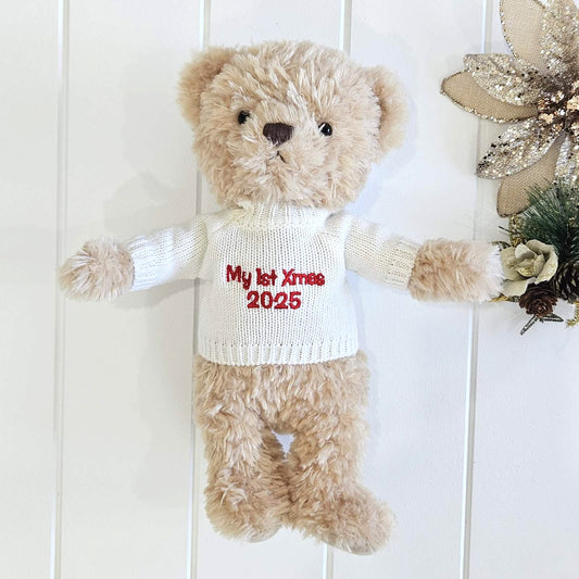 My First Christmas Jamie Kay Teddy Bear with Jumper