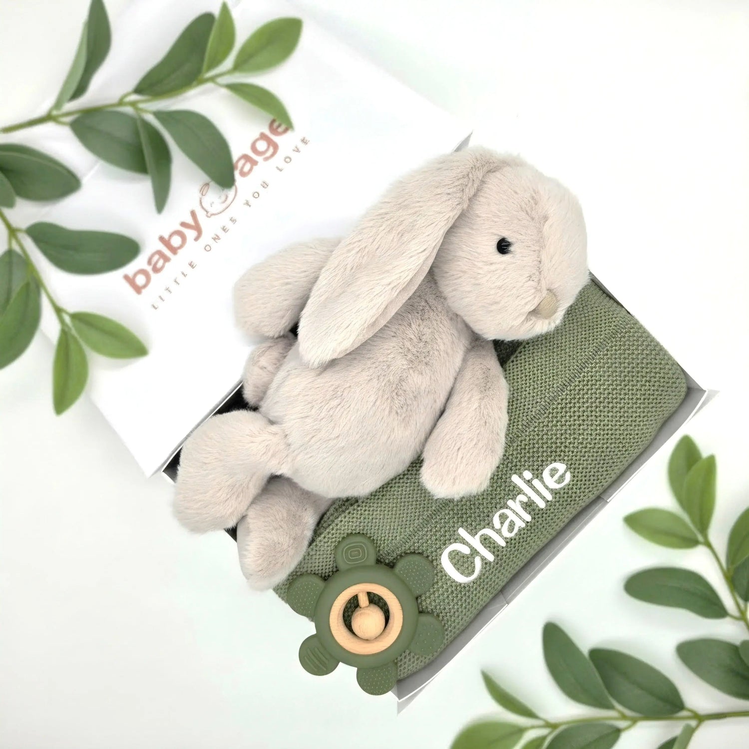 Personalised Baby Gift Set – Sage 3 Piece BabyAge