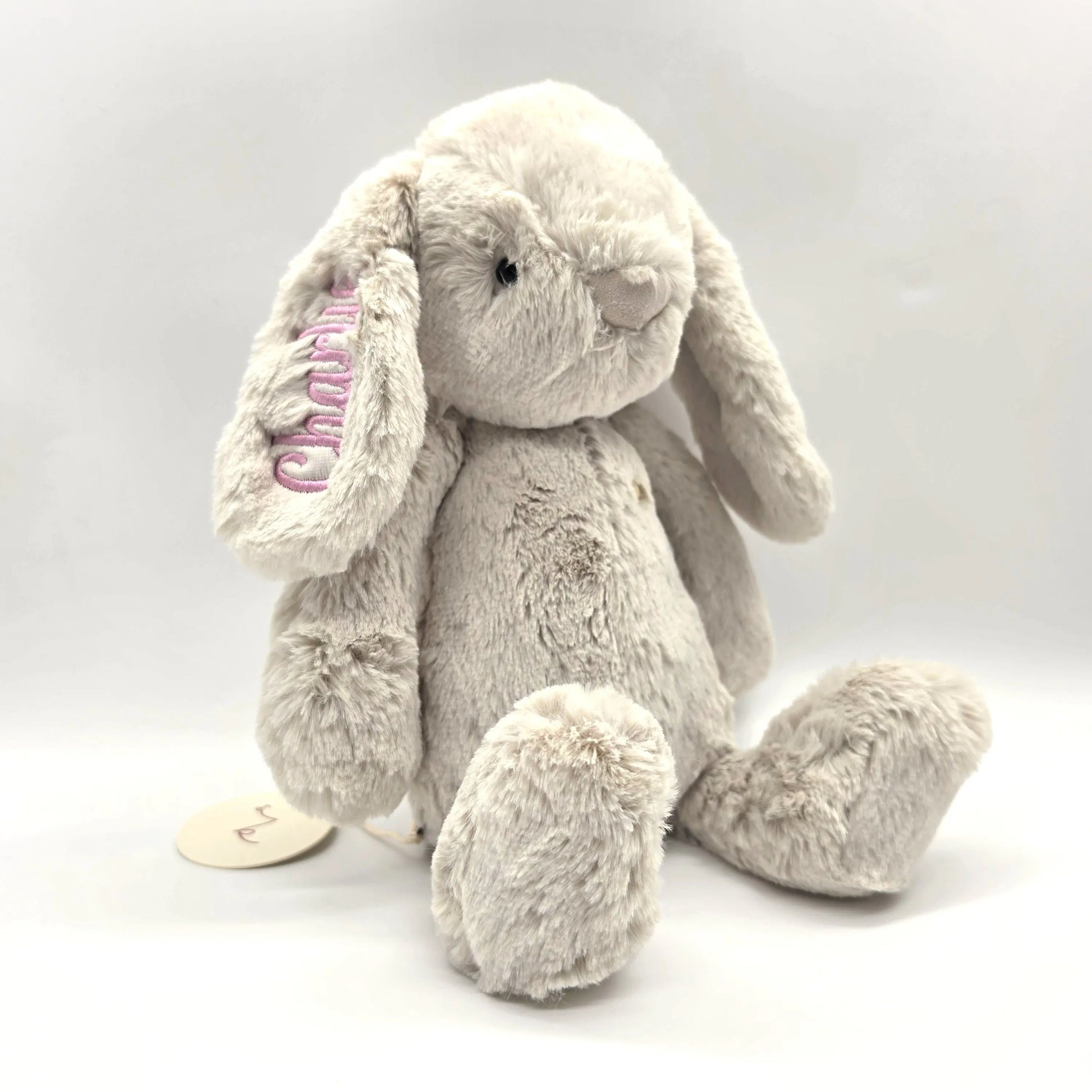 Personalised Jamie Kay Bunny Toy – Greige Willow BabyAge