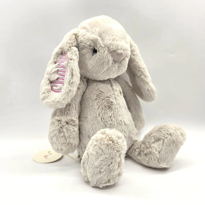 Personalised Jamie Kay Bunny Toy – Greige Willow BabyAge